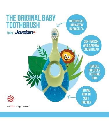 Jordan Step 1 Baby Toothbrush 0-2 Years | Soft Bristles, BPA Free | 2 Pack (Colors Vary) - Buy Online on GoSupps.com