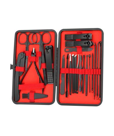 Pedicure Tools for Feet Manicure and Pedicure Set 24 Pieces Portable Nail Clippers Set Fingernail Clippers | Stainless Steel Manicure Set Compact Manicure Set for Hand Foot Family Friends