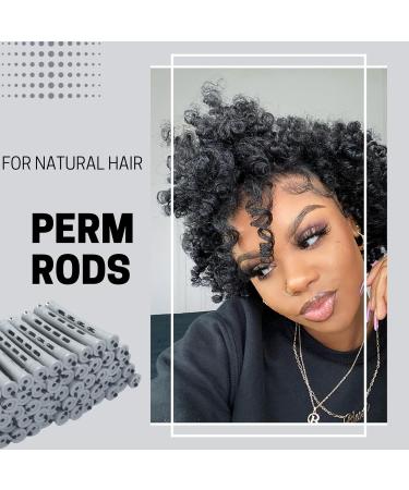 60 pcs Grey Perm Rods Hair Rollers for Natural Hair Styling - 0.59 inch Small Size - Buy Online on GoSupps.com