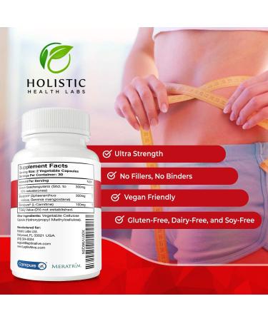 Maximum Leptin Weight Management for Women - 60 Veggie Capsules - Holistic Health Labs - MeraTrim, Carnipure, Cissus Quadrangularis - Natural Metabolism Support - Buy Online on GoSupps.com