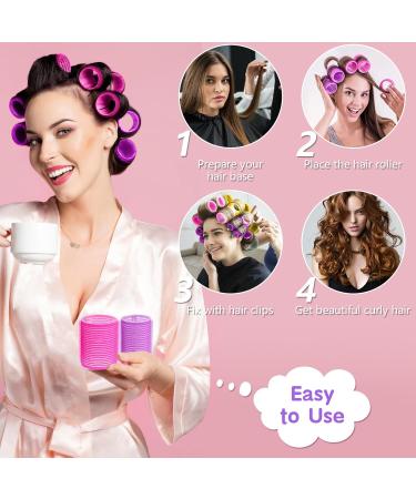 Qinzave 46-Piece Curling Winder Set Large Hair Rollers & Clips for All Hair Types 63mm 36mm 25mm Curlers for Long Medium Short Thin & Thick Hair - Buy Online on GoSupps.com