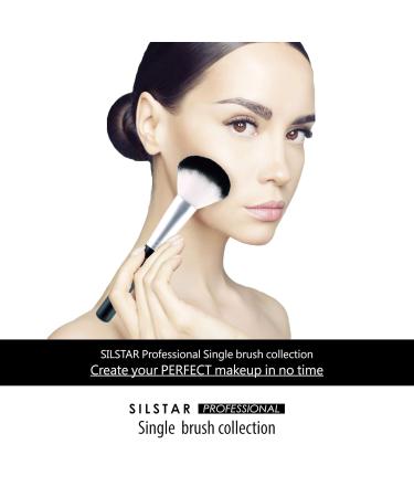 Silstar Professional Square Flat Liner Brush - Cruelty-Free Synthetic Hair Makeup Brush with Natural Birch Handle | Flawless Application Made in Korea - Buy Online on GoSupps.com