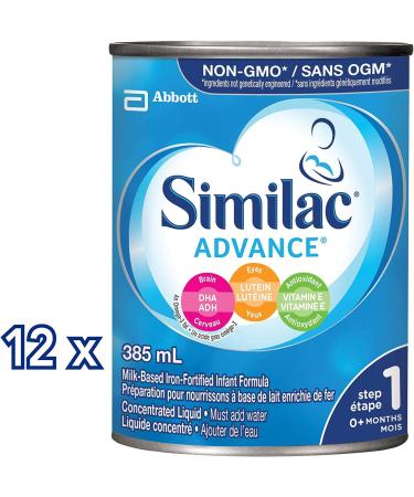 Similac Advance Step 1 Non-gmo Baby Formula Concentrated Liquid 385ml 0+ Months Blue 12 Count & Step 1 Non-GMO Baby Formula Powder 850 g 0+ Months - Buy Online on GoSupps.com