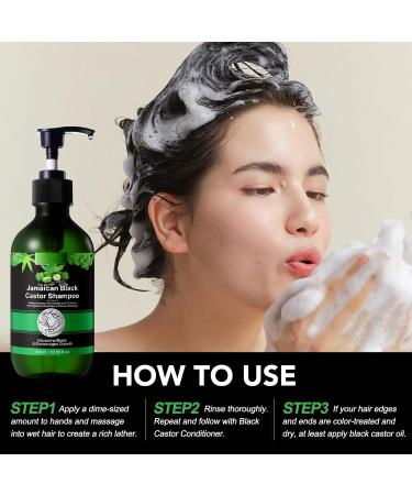 Jamaican Pure Cold Pressed Black Castor Oil Shampoo & Growth Set - Strengthen & Restore Damaged Hair 10.56 fl. oz - Buy Online on GoSupps.com