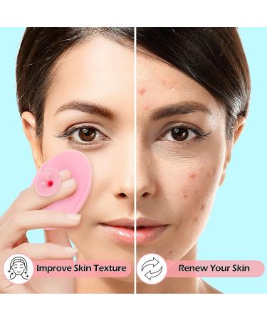 Yokilly Silicone Face Scrubber Exfoliator Brush - Handheld Facial Cleansing Brush for Men and Women (4 Pack) - Buy Online on GoSupps.com
