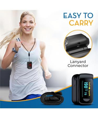 BEC PULSE OXIMETER - Includes 2x AAA lanyard and user manual. For Adults and Children - Buy Online on GoSupps.com
