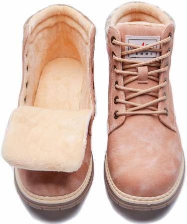 AnjouFemme Women's Waterproof Hiking Boots - Lightweight Outdoor Ankle Boots for Winter Walking and Backpacking - Pink, Size 8 - Buy Online on GoSupps.com