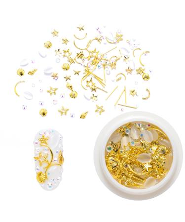 SILPECWEE 6 Boxes 3D Nail Art Decoration Set - Cat Eye Stones Shell Flower Metal Nail Studs & Tools for Stunning Manicures - International Shipping Available - Buy Online on GoSupps.com