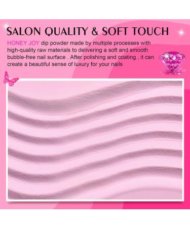 Honey Joy Dip Powder Nail Kit Starter Set - 4 Colors Hot Pink Glitter Dipping Powder Liquid with Base Top Coat Activator - Nail Art Manicure Salon DIY - No LED Lamp Needed - Dip-7pcs-01 - Buy Online on GoSupps.com