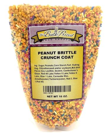 Peanut Brittle Crunch Coat Ice Cream Topping (1 lb. Resealable Zip Lock Stand Up Bag)