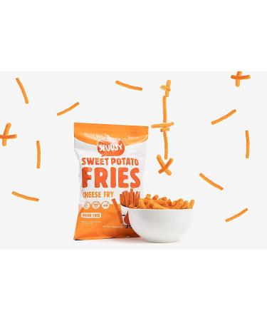 Spudsy Sweet Potato Fries | Vegan, Gluten-Free Snacks | Plant-Based, Allergen-Free, Non-GMO, Kosher | Superfood 2 Pack - 4 oz Bags (Cheese Fry / Sea Salt Fry) - Buy Online on GoSupps.com