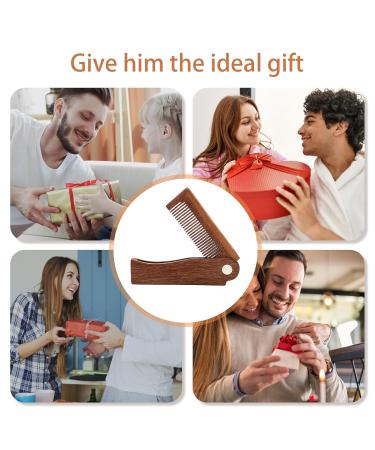 Bart Comb - Antistatic Beard Comb for Men | Portable Collapsible Wooden Pocket Comb - Buy Online on GoSupps.com