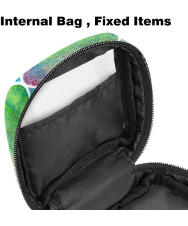 Portable Women's Binding-Up Bags - Menstrual Cup Pocket & Tampon Holder for Teenage Girls - Mermaids Scale Design in Turquoise & Multicolor - Buy Online on GoSupps.com