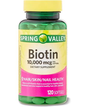 Biotin Hair/Skin/Nail Health Bundle: Luall Fridge Magnet + Spring Valley Biotin (10,000mcg - 120 Softgels) - Buy Online on GoSupps.com