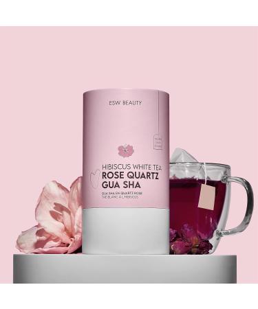 ESW Beauty Hibiscus White Tea Rose Quartz Gua Sha - Revitalize Your Skin Naturally | Shop Internationally - Buy Online on GoSupps.com