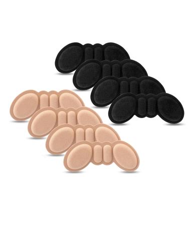 Improved Shoe Comfort Heel Pads for Shoes That are Too Big 4 Pairs Foamed Cotton Heel Cushions for Pain Relief & Tighter Fit. OneSize NXK47