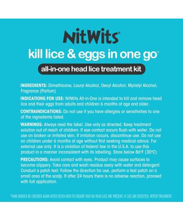 NitWits All-in-One Head Lice Treatment Spray - Kills Nits & Eggs | 120ml Lice Spray & Nit Comb - Fast & Effective International Shipping - Buy Online on GoSupps.com