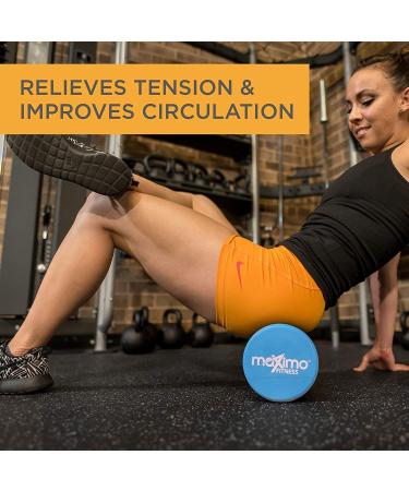 Maximo Fitness 18 x 6 High Density Foam Roller for Trigger Point Massage | Muscle & Back Roller for Yoga, Pilates & Physical Therapy | Blue - Buy Online on GoSupps.com