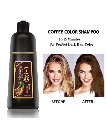 Natural Coffee Hair Color Shampoo - Instant Dye for Men & Women - Long Lasting 500ML - Safe & Easy to Use - Buy Online on GoSupps.com