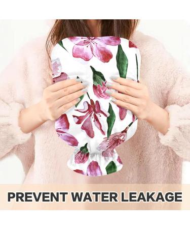 NAANLE Japanese Cherry Blossom Transparent Hot Water Bottle - 2L Large Perfect for Menstrual Cramps Relief & Heat Therapy - Buy Online on GoSupps.com