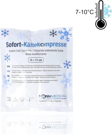 Horn Medical Instant Cold Compress - Set of 20 (15 x 17 cm) | Fast Shipping Worldwide - Buy Online on GoSupps.com