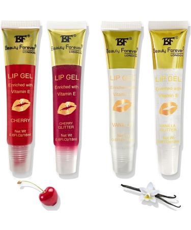 Beauty Forever Clear Moisturizing Lip Gel Tube Lightweight Solid & Glitter Finish Shimmer Infused Long Lasting Available in 9 Flavors 18ml (Crystal Vanilla) - Buy Online on GoSupps.com