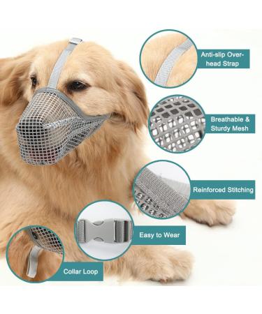 Dog Muzzle for All Sizes Soft Cover Adjustable Straps Poison Bait Protection XS+ Snout (6 - 8 ) - Buy Online on GoSupps.com