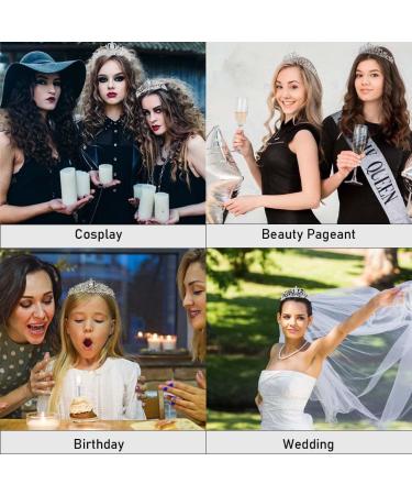 Crystal Tiara Crown Headband for Women Girls - Crystal Headband Elegant Princess Crown with Combs Rhinestone Crown for Bridal Wedding Prom Birthday Party Cosplay Christmas Halloween Hair Accessories 01 - Buy Online on GoSupps.com