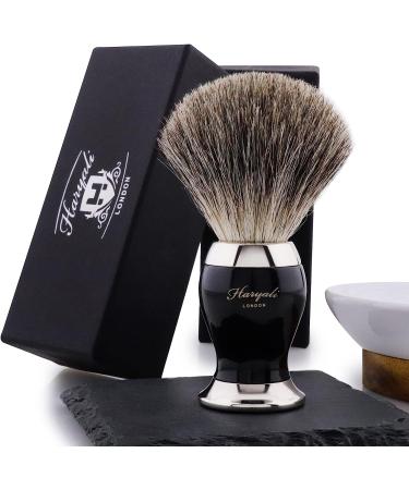 Haryali London Shaving Brush - Pure Badger Hair Shaving Brush - Luxury Shaving Brush for Men - Exfoliating Natural Bristles