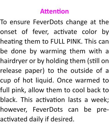 FeverDots 10mm - 20 Pack, Easy-to-See Fever Alert Stickers in 20 Shapes for Schools. Turns Pink at 99 F - Buy Online on GoSupps.com