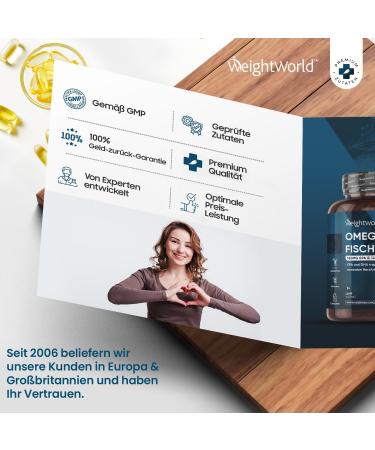 Omega 3 Fish Oil 1000mg - 400 Soft Capsules | 1+ Year Supply of EPA & DHA for Heart Brain & Blood Pressure | Sustainable Natural Anchovy Oil - Weightworld - Buy Online on GoSupps.com