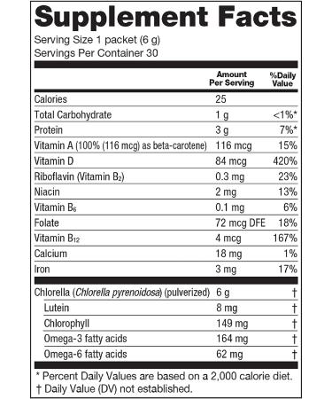 Sun Chlorella Powder - Green Algae Superfood for Immunity, Gut Health & Energy | Non-GMO | 30 Packets - Buy Online on GoSupps.com