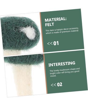 Hohopeti 6pcs poking fun infant hair clips Plush strawberry needle DIY Felt Mushroom Decors patch child tool 3x3x5.5cm Green - Buy Online on GoSupps.com