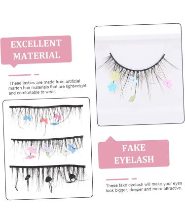 Beaupretty Lash Extension 3 Pairs false lashes cosplay lashes lash clusters with color lashes natural women lashes with color lashes for women colored lashes individual lashes Imitation - Buy Online on GoSupps.com