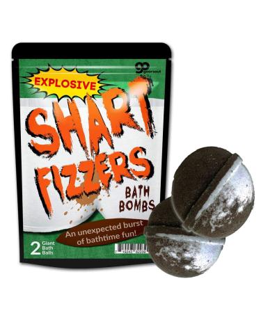 Shart Fizzers Bath Bombs - Gross Bath Bombs for Teens - XL Root Beer Bath Balls - Funny Bath Pranks for Men Made in America 2 Count