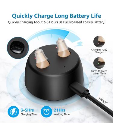 Rechargeable Mini Hearing Aids for Seniors - Noise Cancelling & Invisible Design - Buy Online on GoSupps.com