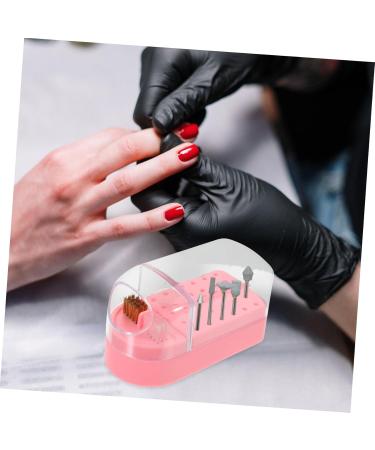 POPETPOP Box Cleaning Brush Drills Nail Drill Bits Holder Nail Drill Bits Container Nail Drill Bit Organizer Nail Bit Holder Manicure Drill Bit Holder Plastic Grinding Head Display Stand - Buy Online on GoSupps.com