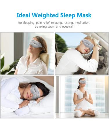 Weighted Hot/Cold Therapy Sleep Mask for Pain Relief and Better Sleep - Gray - Buy Online on GoSupps.com