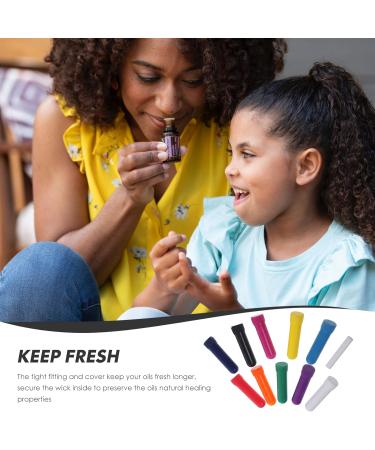 Healifty 12pcs Nasal Inhaler Tubes - Aromatherapy Blank Nasal Inhalers with Cotton Wicks - Mixed Color - Buy Online on GoSupps.com