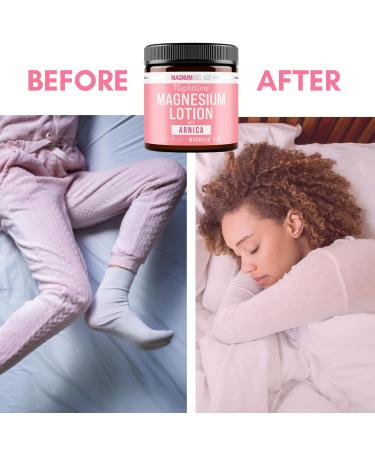 Magnum Solace Nighttime Magnesium Lotion with Arnica Soothing Relief & Relaxation Highly Concentrated Magnesium for Muscles & Joints Apply to Legs or Feet Before Bed Skin-Friendly - Buy Online on GoSupps.com