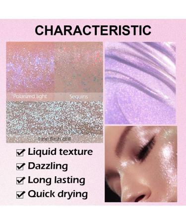 10 Colors Glitter Liquid Eyeliner Eye Makeup Set - Waterproof Eye Glitter Eyeshadow in Pink, Brown, White, Gold - Long-Lasting Delineador de Ojos - 1 Count Pack - Buy Online on GoSupps.com