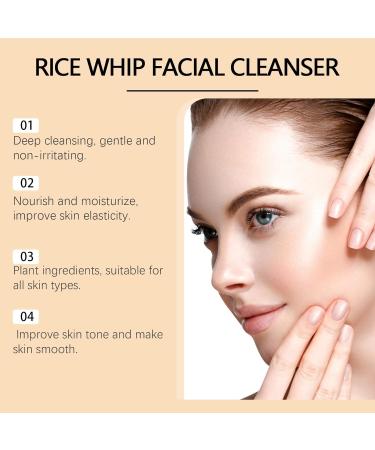 VKaoess Rice Water Clear Foaming Facial Cleanser hydrating facial cleanser for daily use with creamy foam deep cleansing of pores without drying for oily skin 2 pieces - Buy Online on GoSupps.com