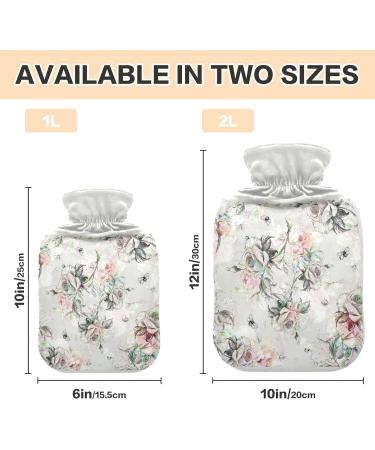 2L Heat Bottle - Durable Warm-Up Bag for Pain Relief | Classic Rose Pattern - Ideal for Shoulders Neck & Cramps | International Shipping Available - Buy Online on GoSupps.com