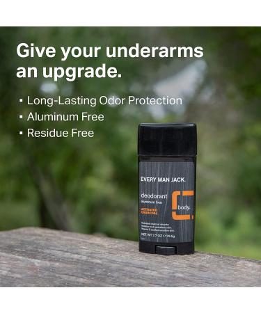 Every Man Jack Amber & Sandalwood Deodorant - Aluminum-Free, Long-Lasting, Plant-Based, 3 oz (2 Sticks) - Buy Online on GoSupps.com