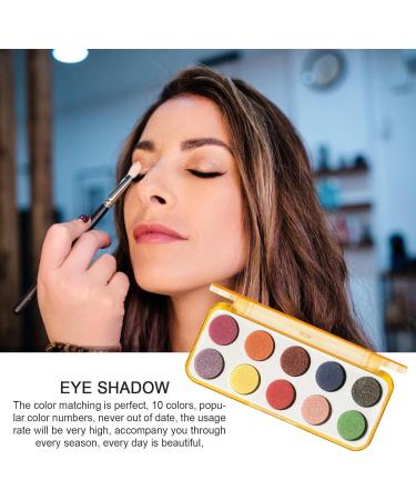 Eyeshadow Palette 10 Shades Highly Pigmented Eyeshadow Matte Shimmer Eyeshadow Pallet Long Lasting Make up Eye Shadows Cosmetics Kit for Women Shzons 02# Pearl Disc - Buy Online on GoSupps.com