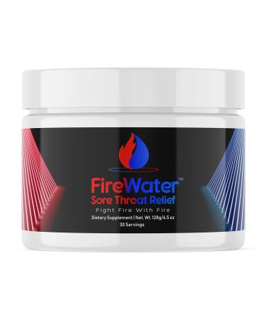 FireWater Sore Throat Relief - All Natural Gargle Soothes Sore Throat Chronic Cough Mucus Congestion Sinus and Allergy Relief. (30 Doses) - Lemony Honey Flavor
