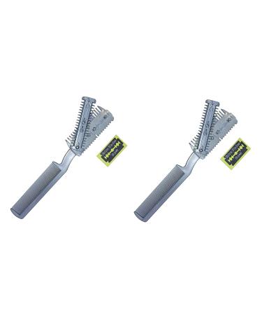 2 Pack Manual Pet Hair Trimmer with Extra Blades and Comb - Grooming Razor for Dogs and Cats - Buy Online on GoSupps.com