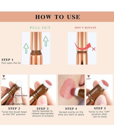 HOSAILY 2Pcs Contour Beauty Wand Liquid Contour & Highlighter Stick Set | Long-Lasting Blendable Cream Contour Stick with Cushion Applicator | Liquid Bronzer & Face Illuminator Makeup (03+05) - Buy Online on GoSupps.com