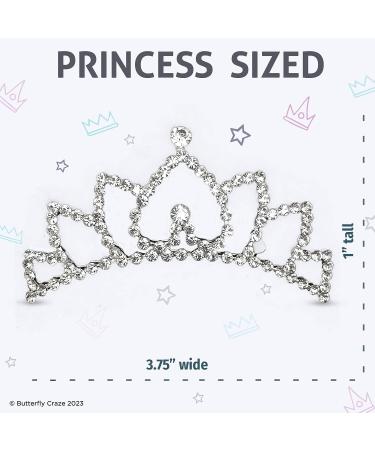 Princess Crown Comb Mini Tiara for Kids - Ideal for Flower Girls, Weddings & Dress Up - Butterfly Craze - Buy Online on GoSupps.com