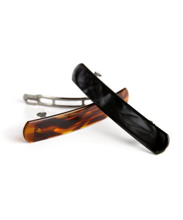 GOODY Classics Rounded Hair Barrette Black & Tortoise 3 Pack - Buy Online on GoSupps.com